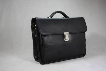 Damen Laptop Leder Aktentaschen Schwarz 457