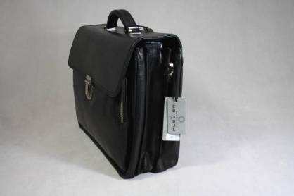 Laptop Leder Aktentaschen Schwarz 457