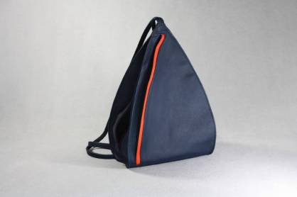 Olbrish B Lederrucksack Lenz 14610 Blau Orange