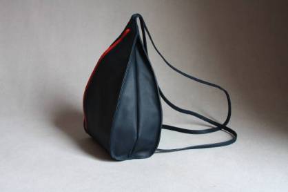 Olbrish B Lederrucksack Lenz 14610 Blau Orange