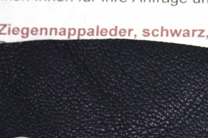 Ziegennappaleder Schwarz