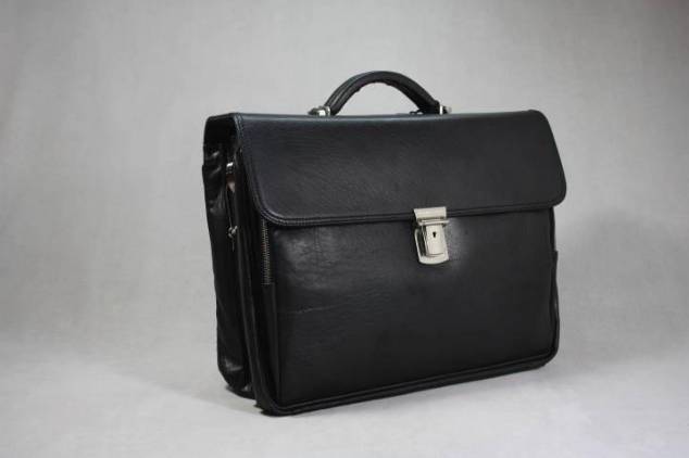 Laptop Leder Aktentaschen Schwarz 457