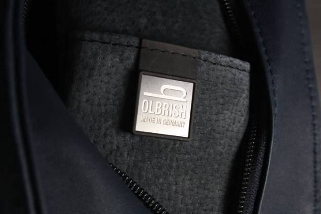 Olbrish B Lederrucksack Lenz 14610 Blau Orange