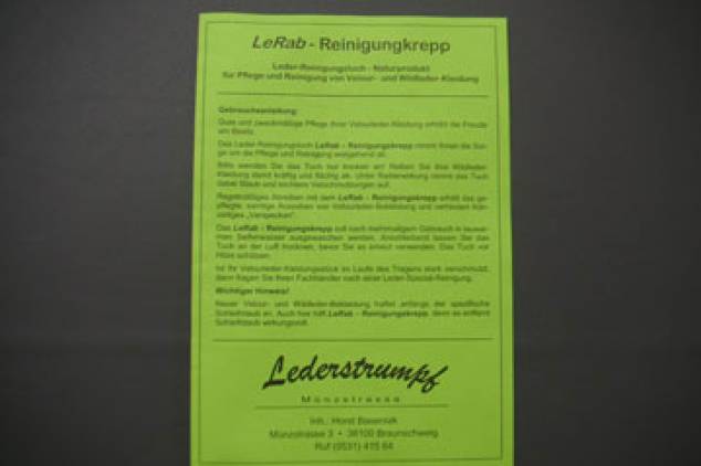 Reinigungskrepptuch Wildleder